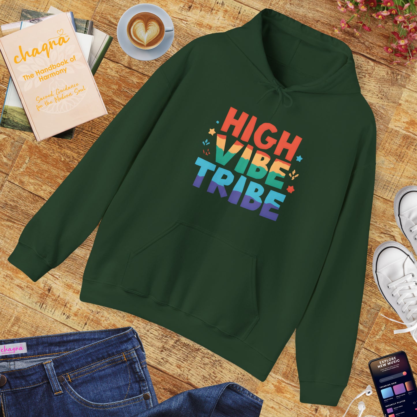 🌿High Vibe Tribe Hoodie – Spiritual Community Energy | Positive Vibes Unisex Hoodie✨🌀
