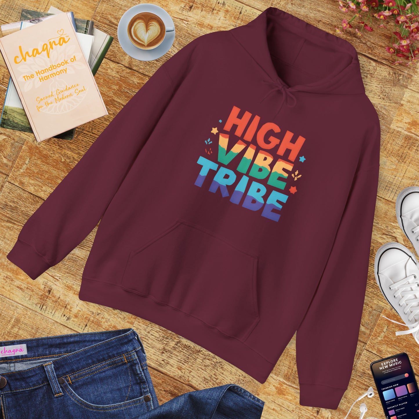 🌿High Vibe Tribe Hoodie – Spiritual Community Energy | Positive Vibes Unisex Hoodie✨🌀