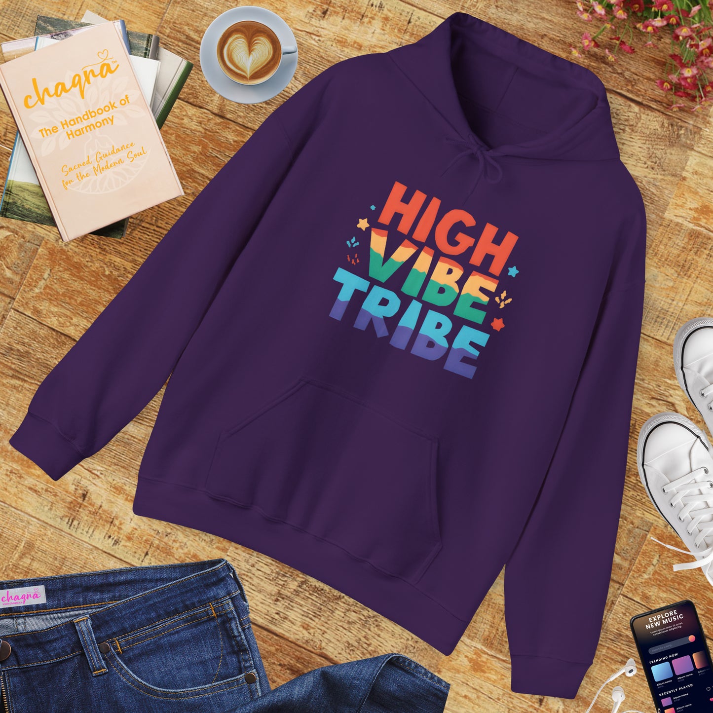 🌿High Vibe Tribe Hoodie – Spiritual Community Energy | Positive Vibes Unisex Hoodie✨🌀