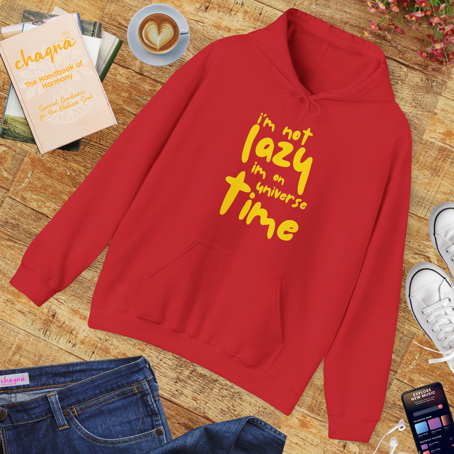 “I’m Not Lazy — I’m on Universe Time” Cosmic Flow Hoodie✨🕰️
