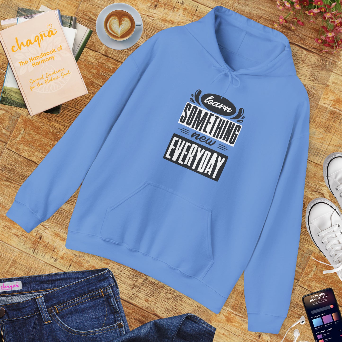 📚Learn Something New Every Day Hoodie – Spiritual Growth & Mindful Living Unisex Hoodie🌿