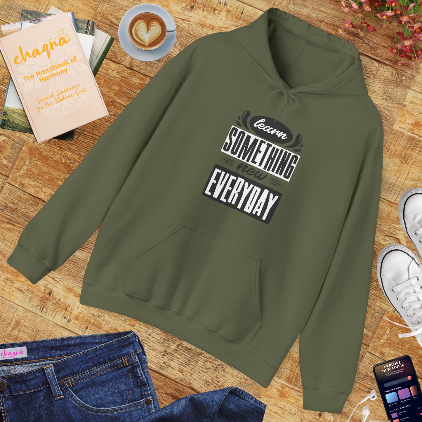 📚Learn Something New Every Day Hoodie – Spiritual Growth & Mindful Living Unisex Hoodie🌿
