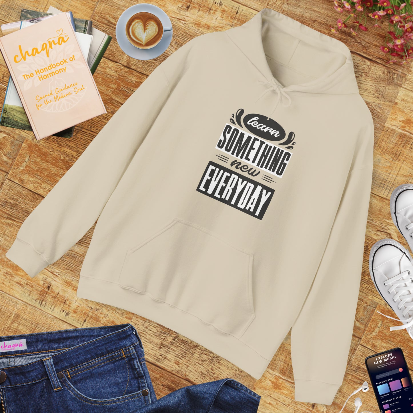 📚Learn Something New Every Day Hoodie – Spiritual Growth & Mindful Living Unisex Hoodie🌿