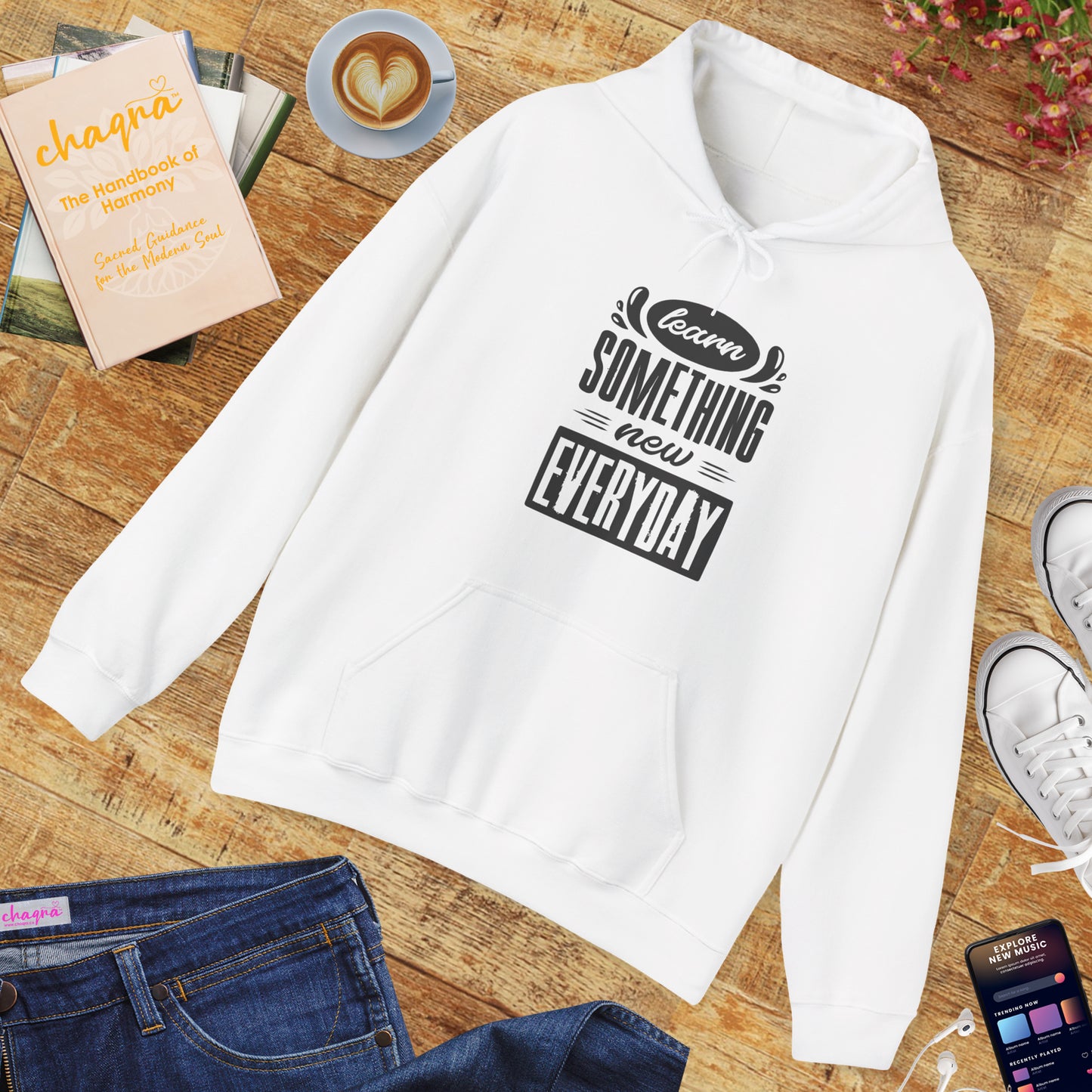 📚Learn Something New Every Day Hoodie – Spiritual Growth & Mindful Living Unisex Hoodie🌿