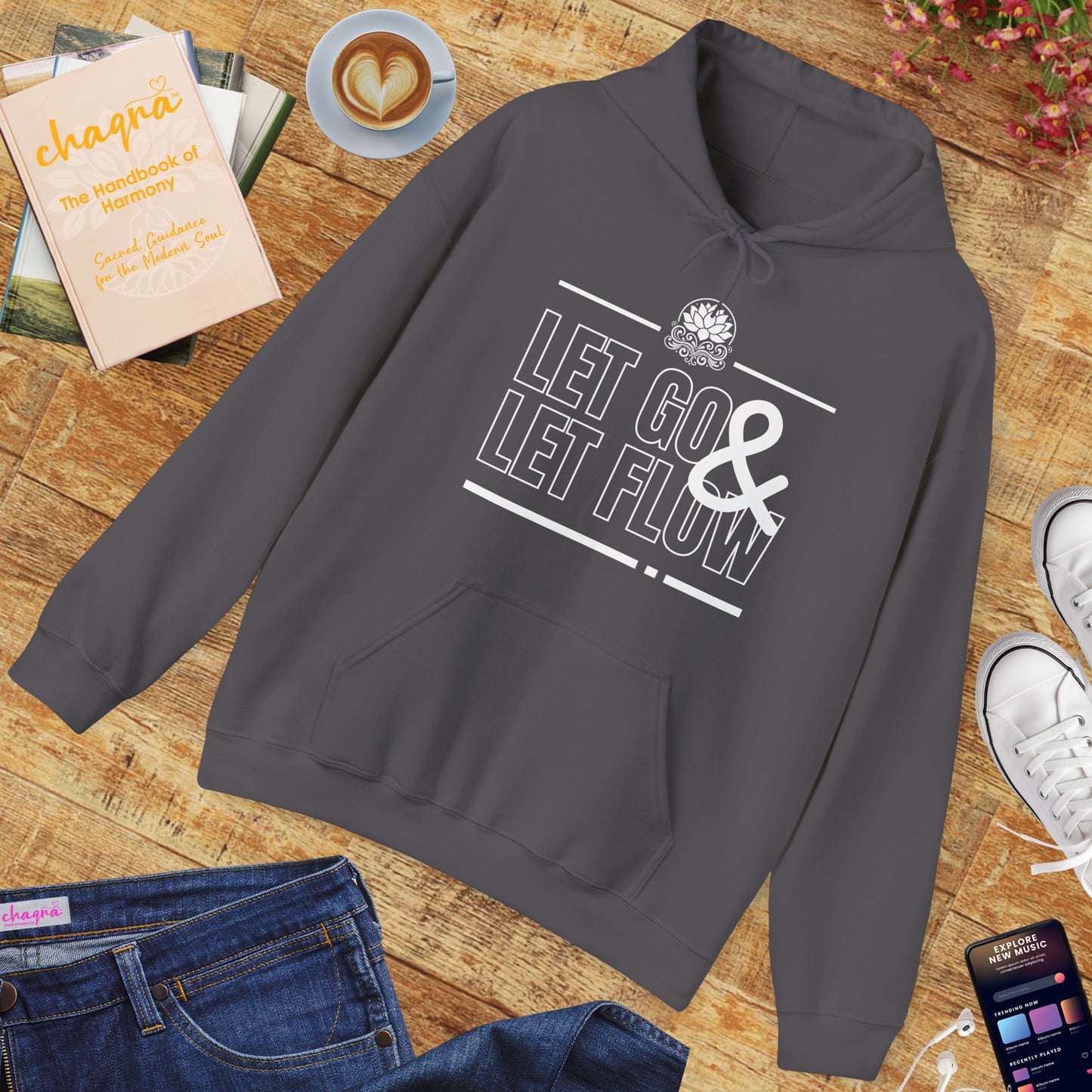 🌊Let Go & Let Flow Hoodie – Ease, Softness & Surrender✨🌿🕊️