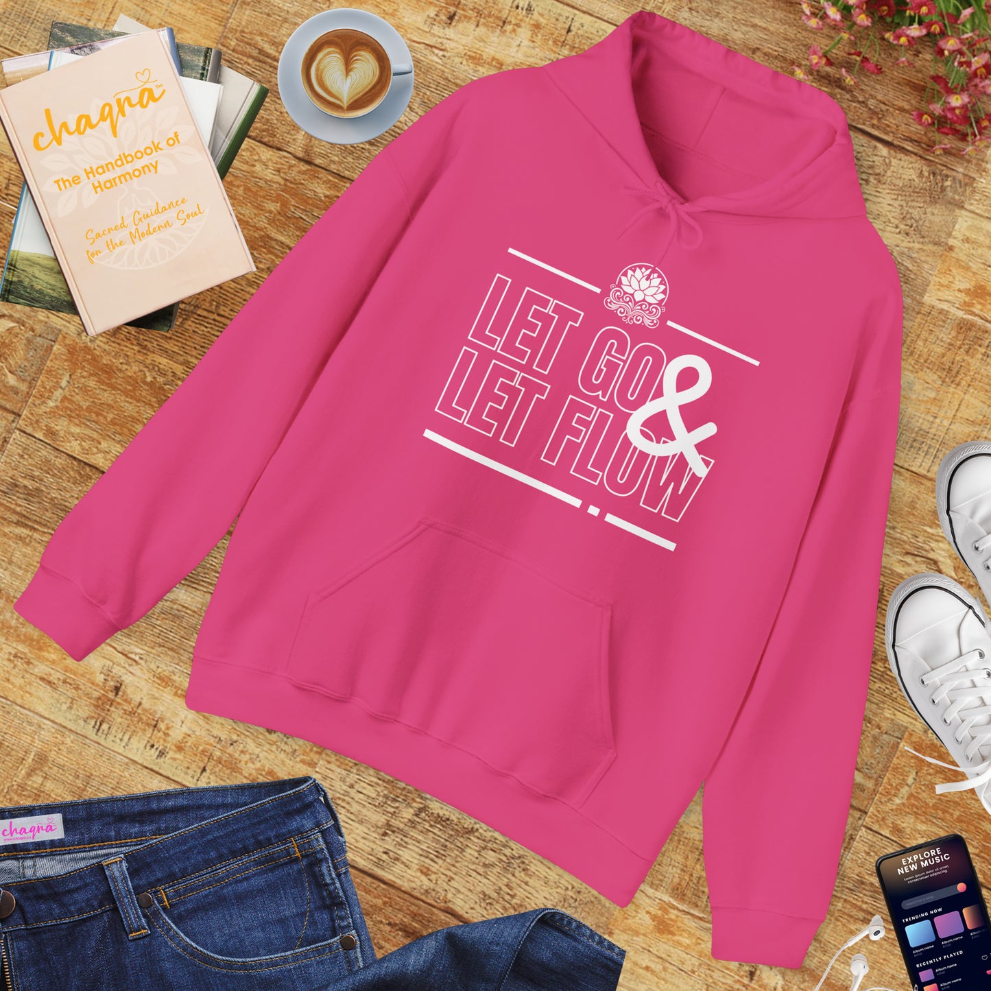 🌊Let Go & Let Flow Hoodie – Ease, Softness & Surrender✨🌿🕊️