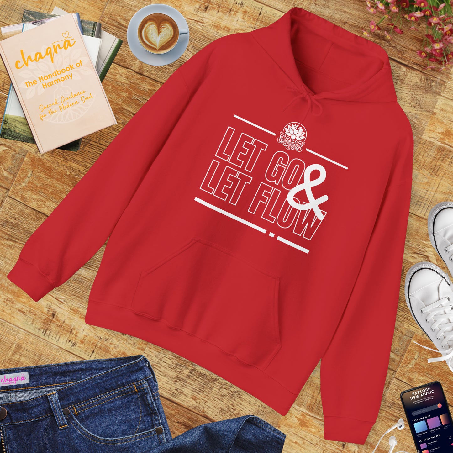 🌊Let Go & Let Flow Hoodie – Ease, Softness & Surrender✨🌿🕊️