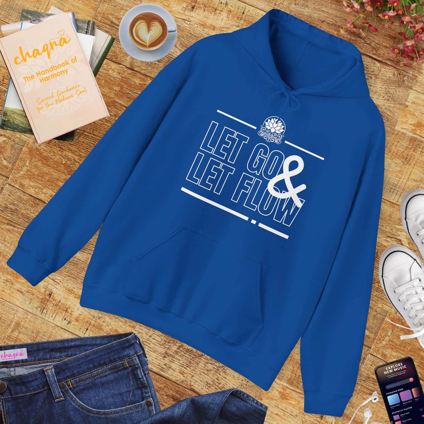 🌊Let Go & Let Flow Hoodie – Ease, Softness & Surrender✨🌿🕊️