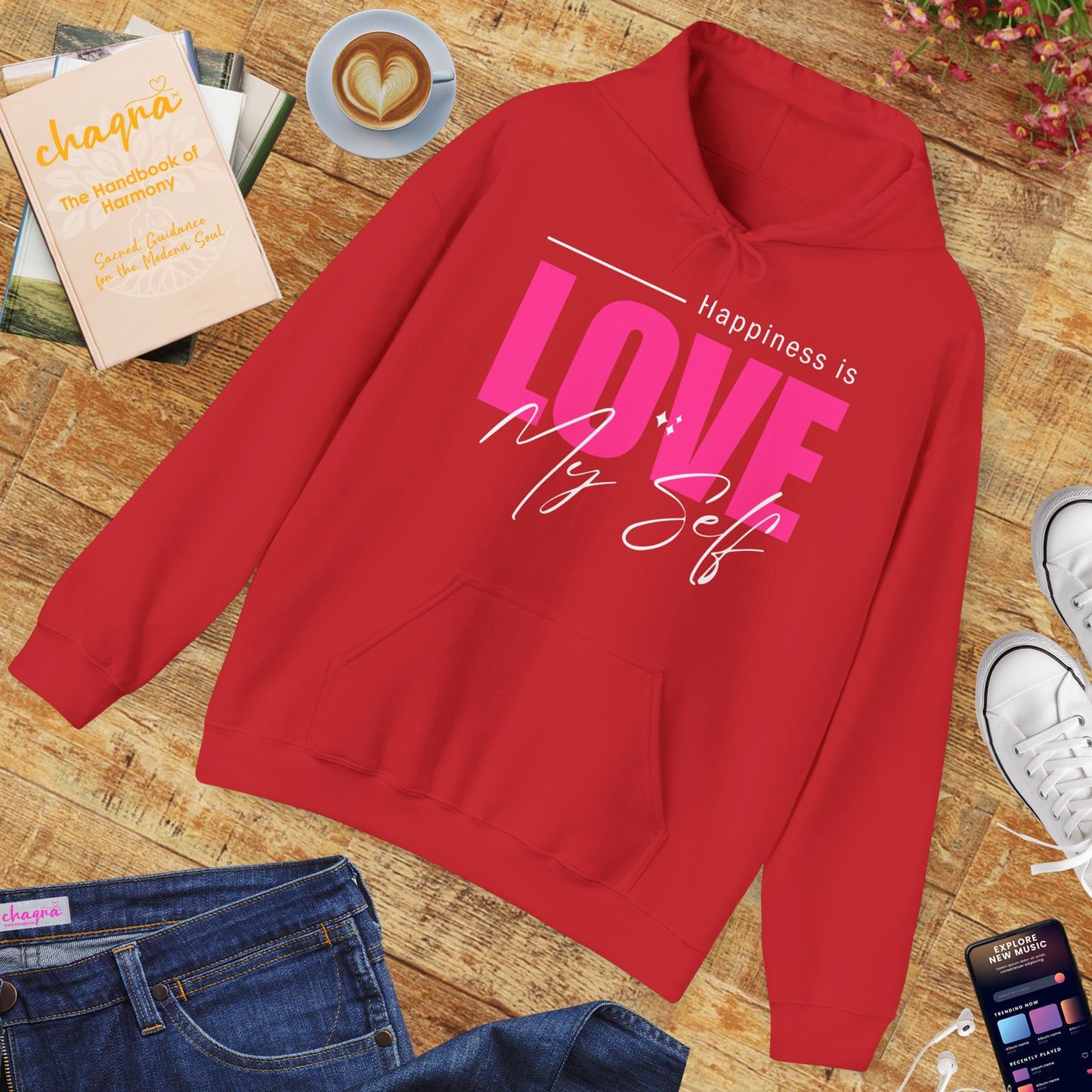 💛🌸Happiness Is Love Myself Hoodie - Wear Your Self-Love Out Loud