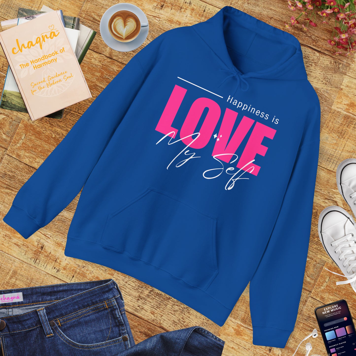💛🌸Happiness Is Love Myself Hoodie - Wear Your Self-Love Out Loud