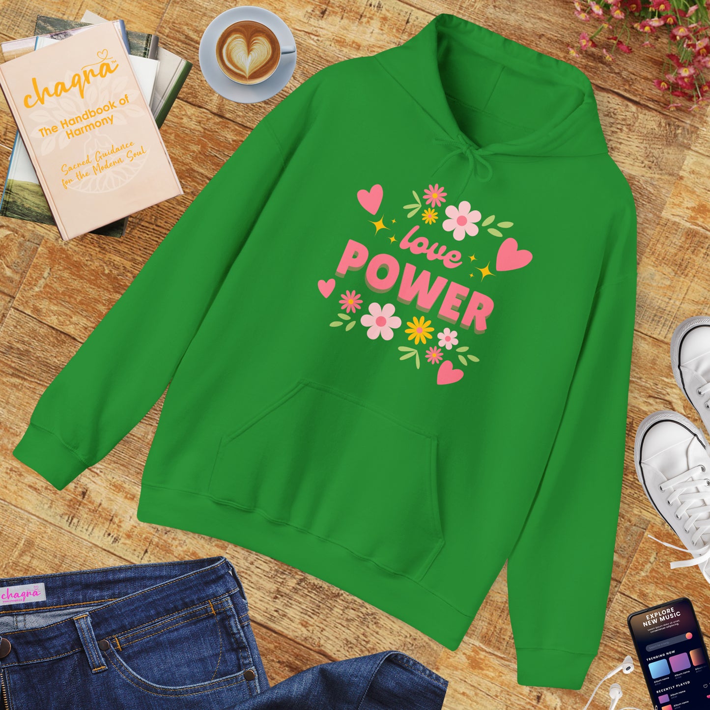 Love Power Hoodie – Blossoms of Strength & Heart🌸✨