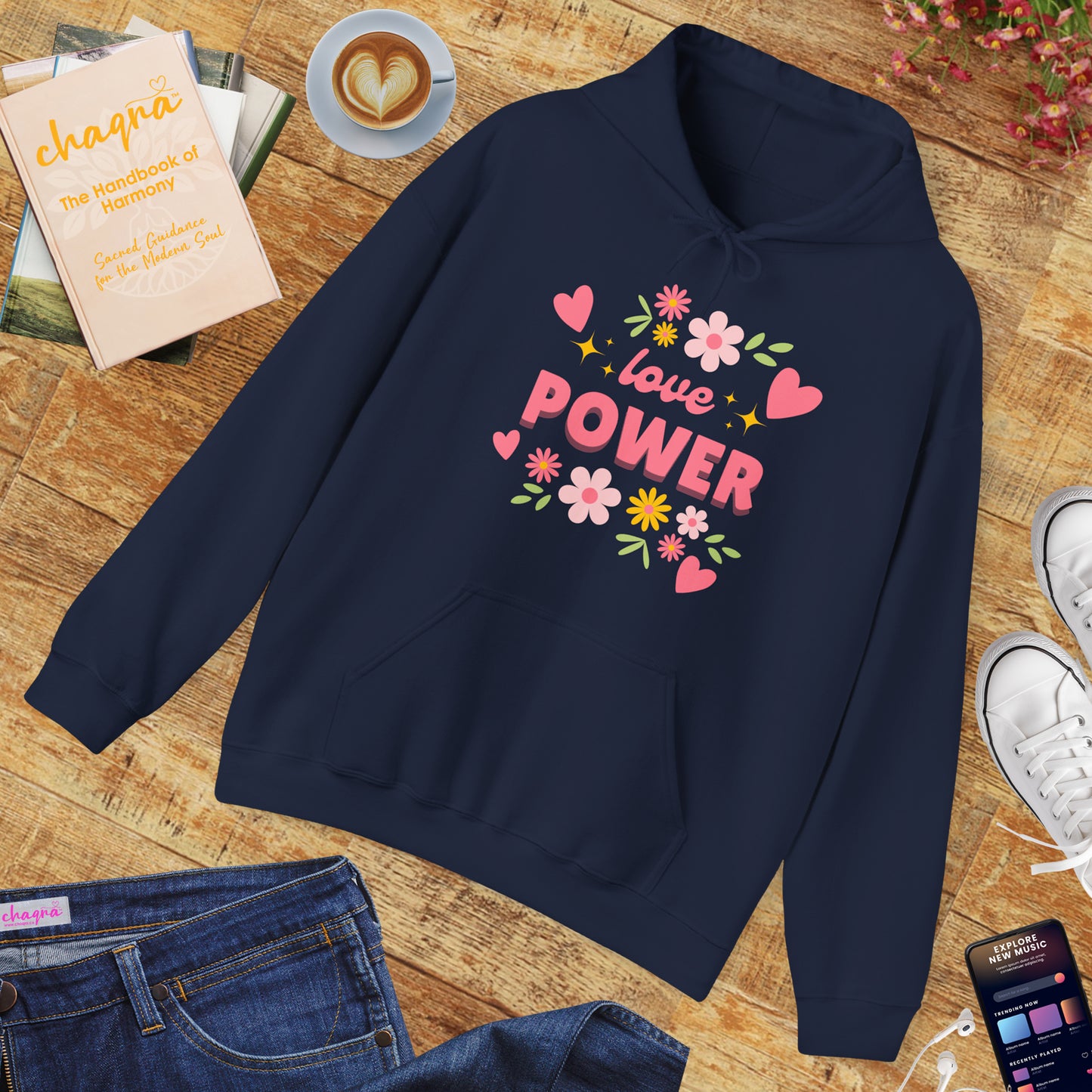 Love Power Hoodie – Blossoms of Strength & Heart🌸✨