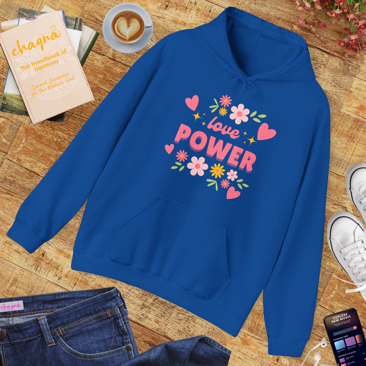 Love Power Hoodie – Blossoms of Strength & Heart🌸✨