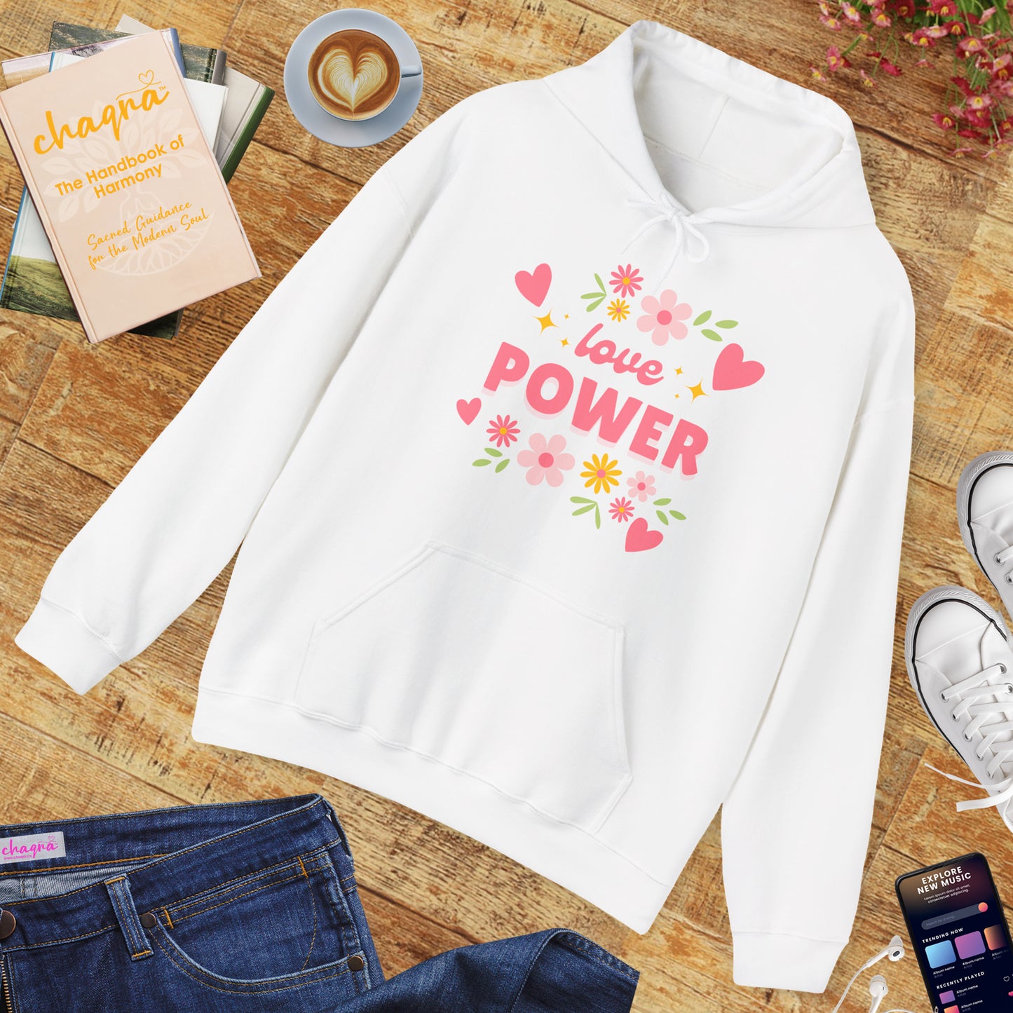 Love Power Hoodie – Blossoms of Strength & Heart🌸✨