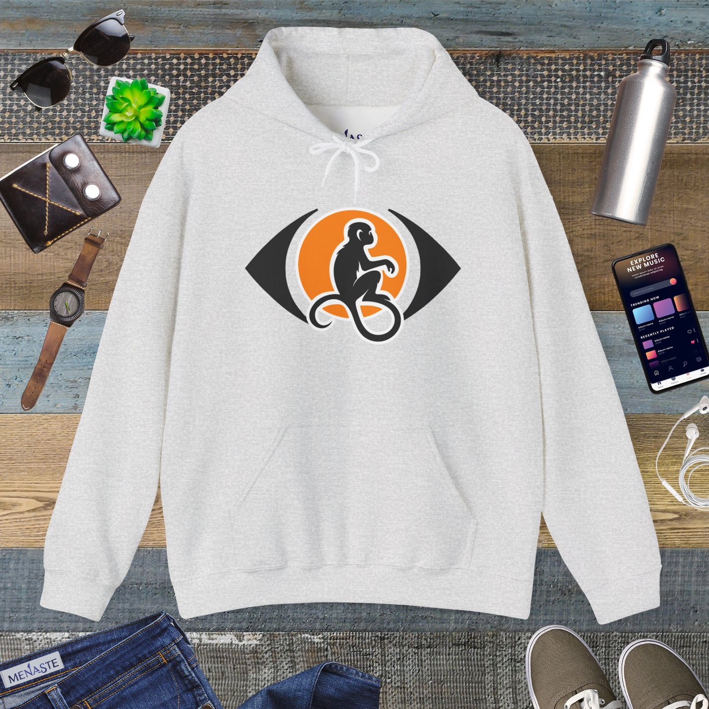 🌑 THE THREE STATES OF MIND — Symbolic Menaste Hoodie