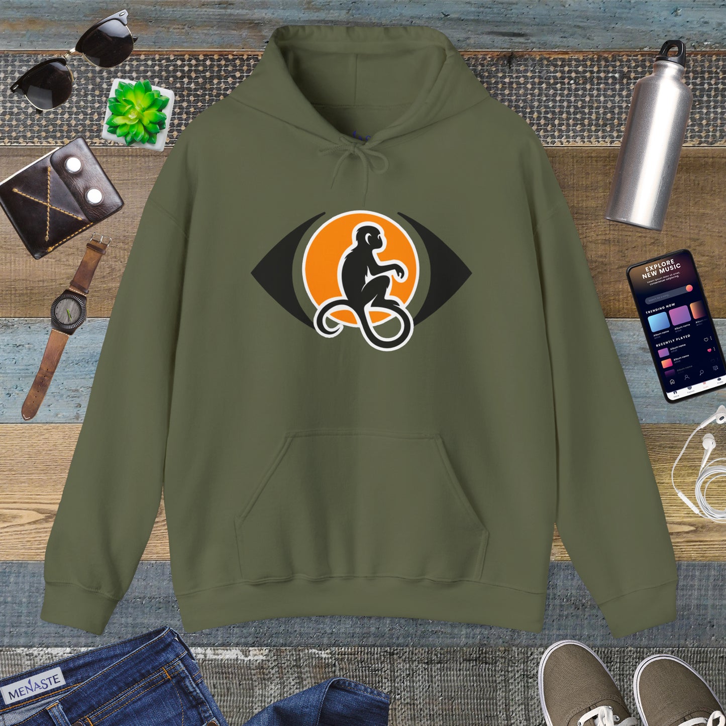 🌑 THE THREE STATES OF MIND — Symbolic Menaste Hoodie