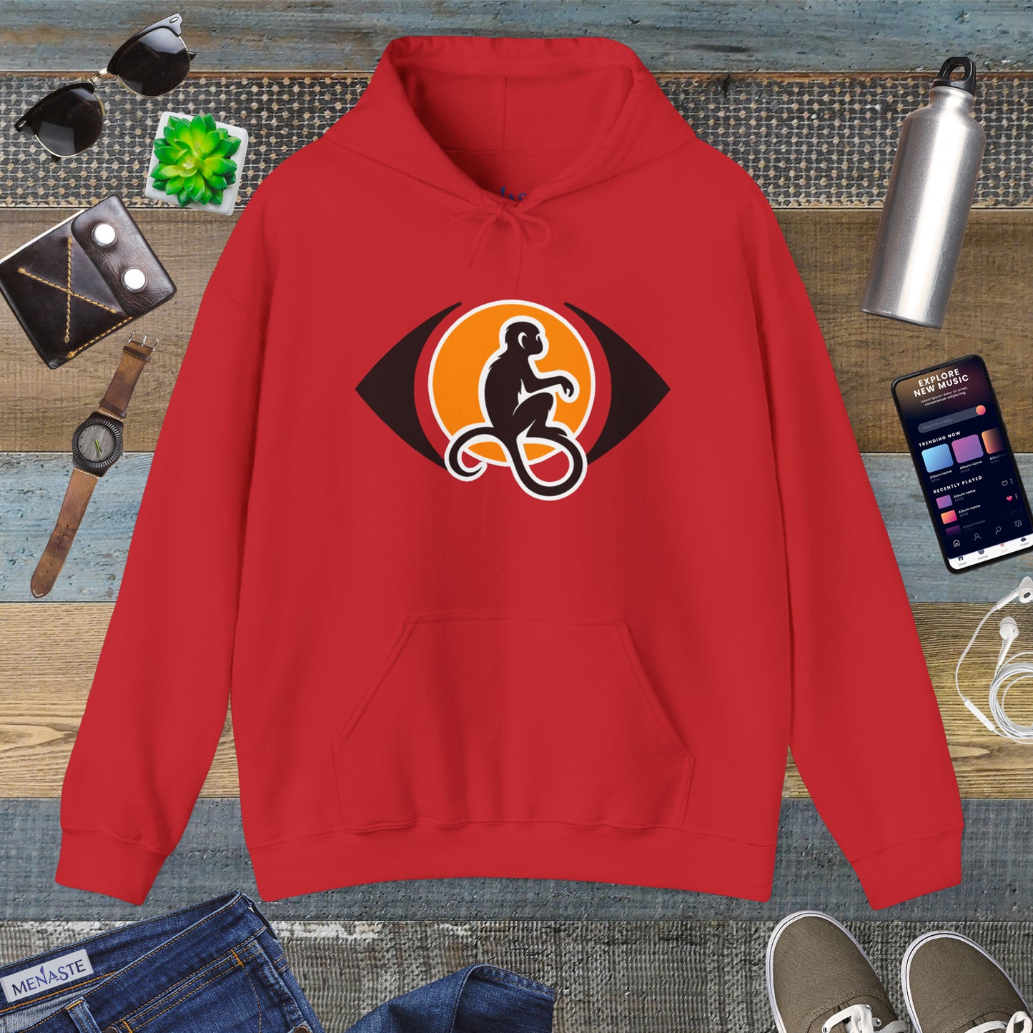 🌑 THE THREE STATES OF MIND — Symbolic Menaste Hoodie