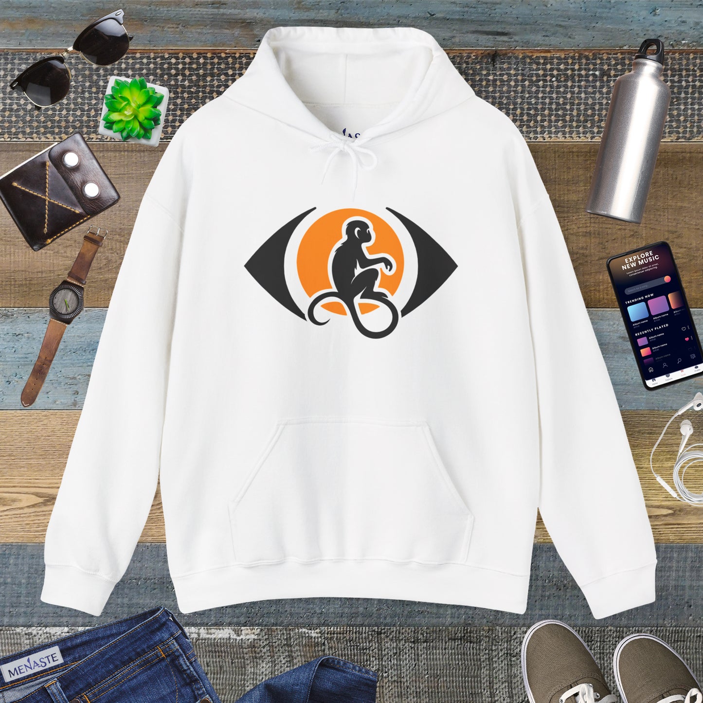 🌑 THE THREE STATES OF MIND — Symbolic Menaste Hoodie