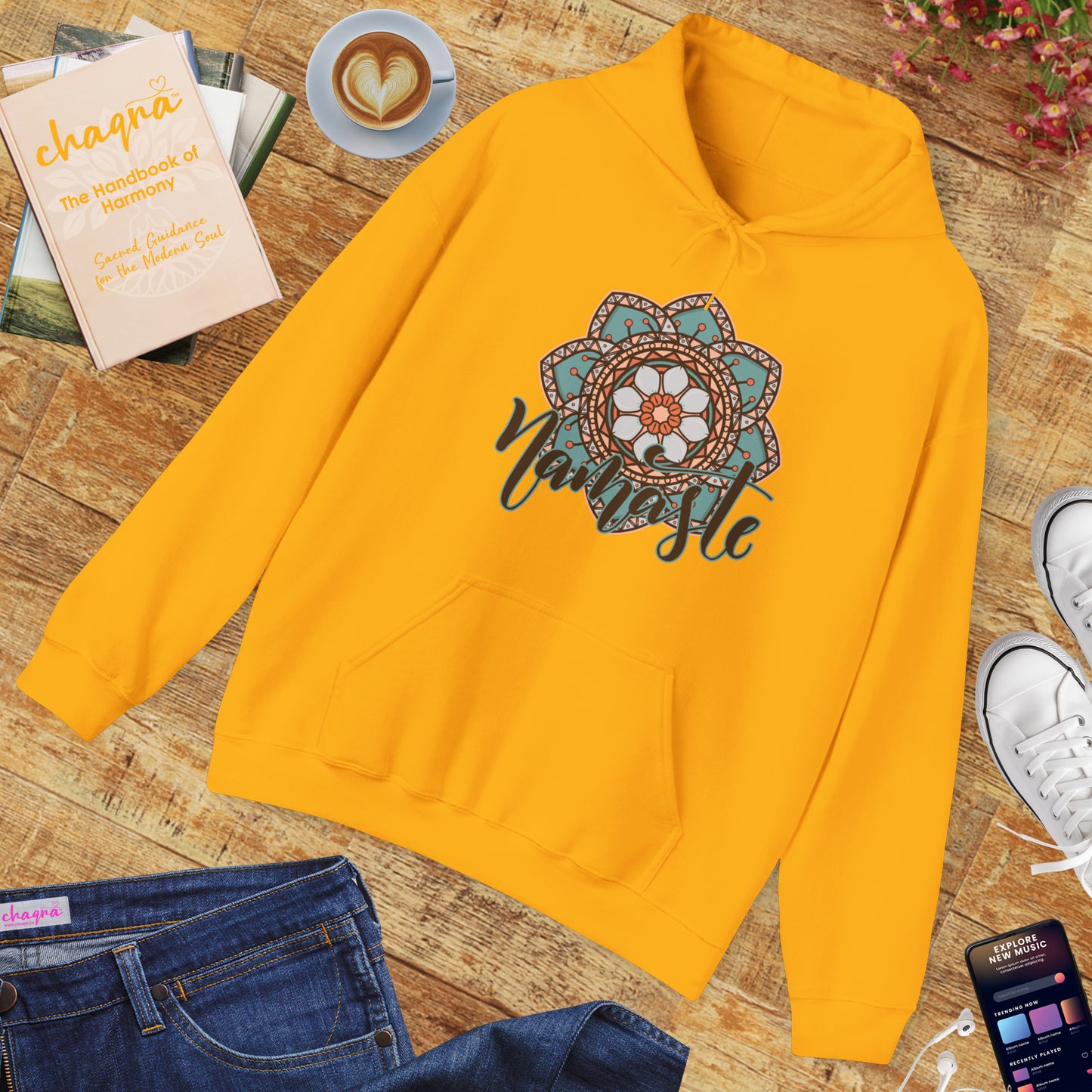 Namaste Hoodie – Wearable Calm & Inner Light🌸🕊️