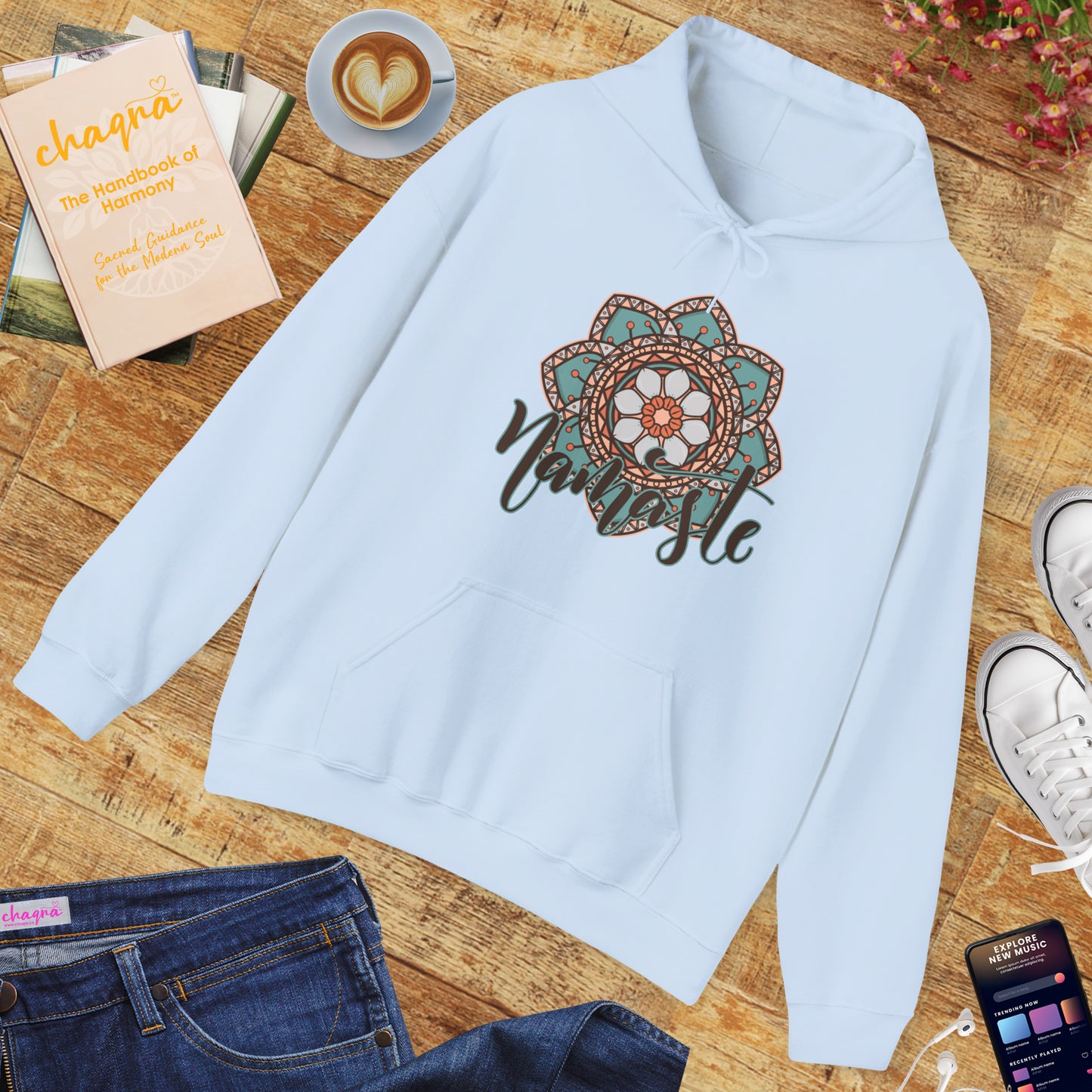 Namaste Hoodie – Wearable Calm & Inner Light🌸🕊️