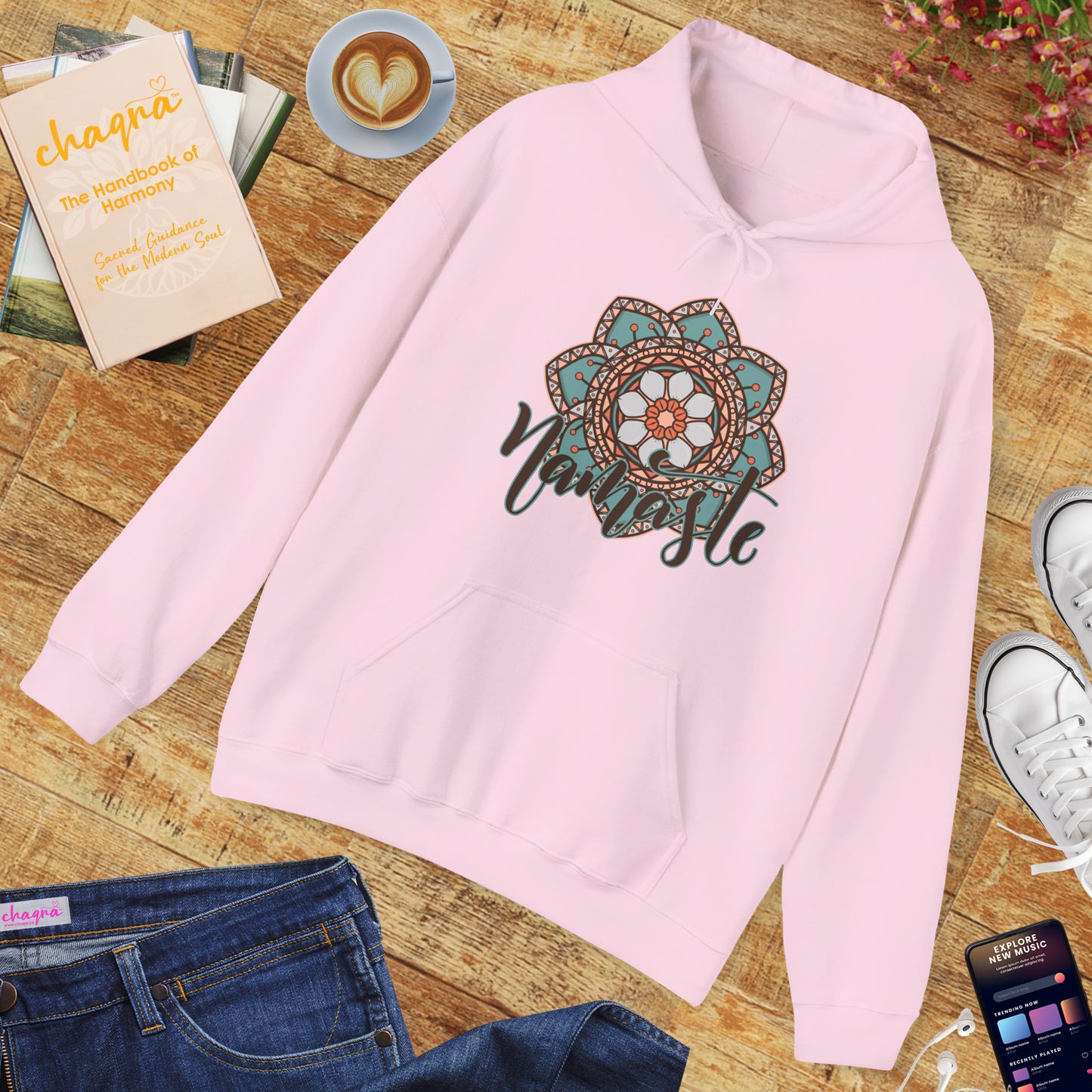 Namaste Hoodie – Wearable Calm & Inner Light🌸🕊️