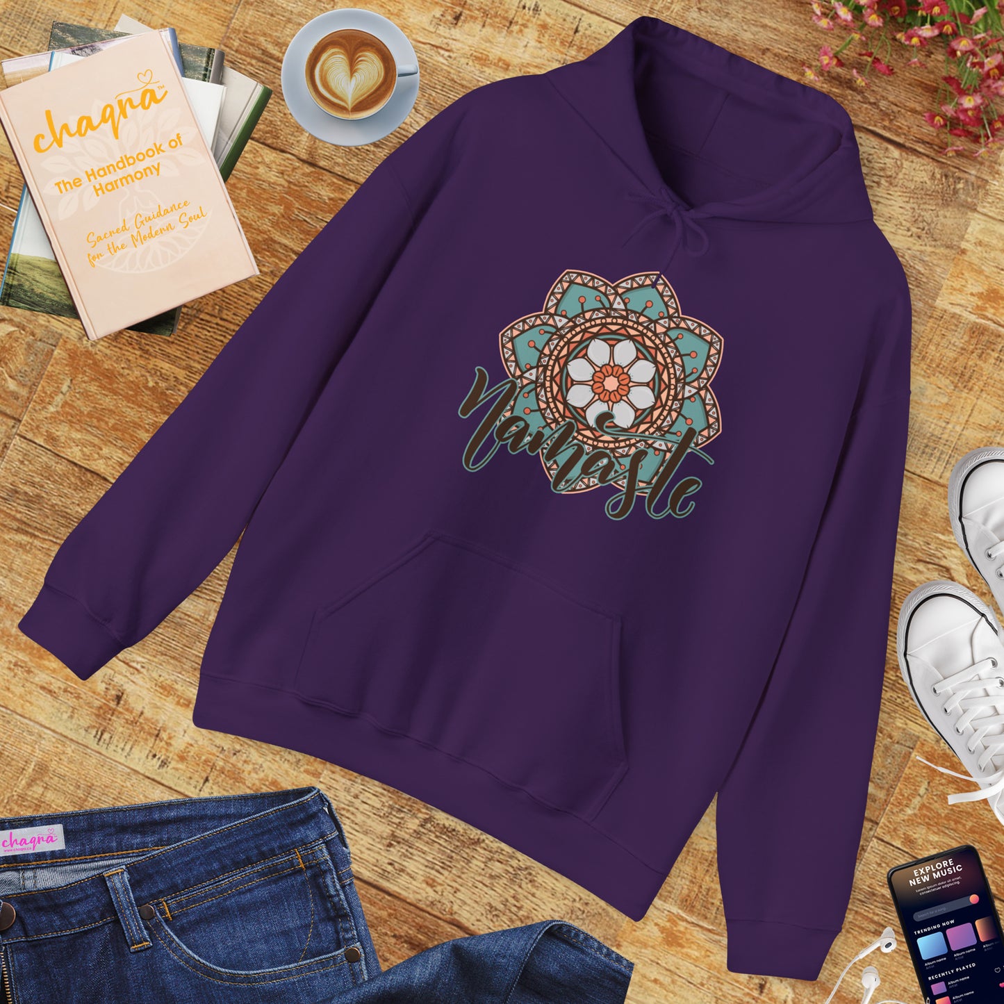 Namaste Hoodie – Wearable Calm & Inner Light🌸🕊️