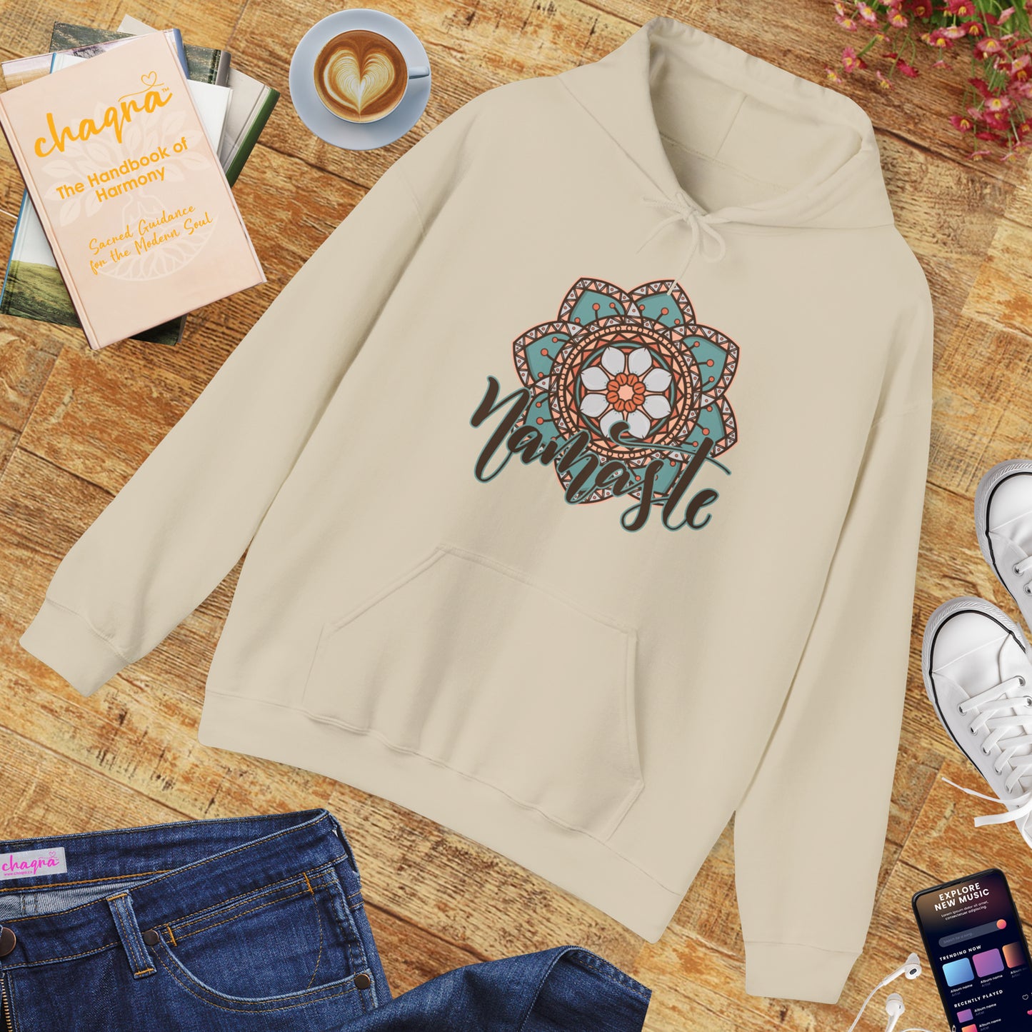 Namaste Hoodie – Wearable Calm & Inner Light🌸🕊️