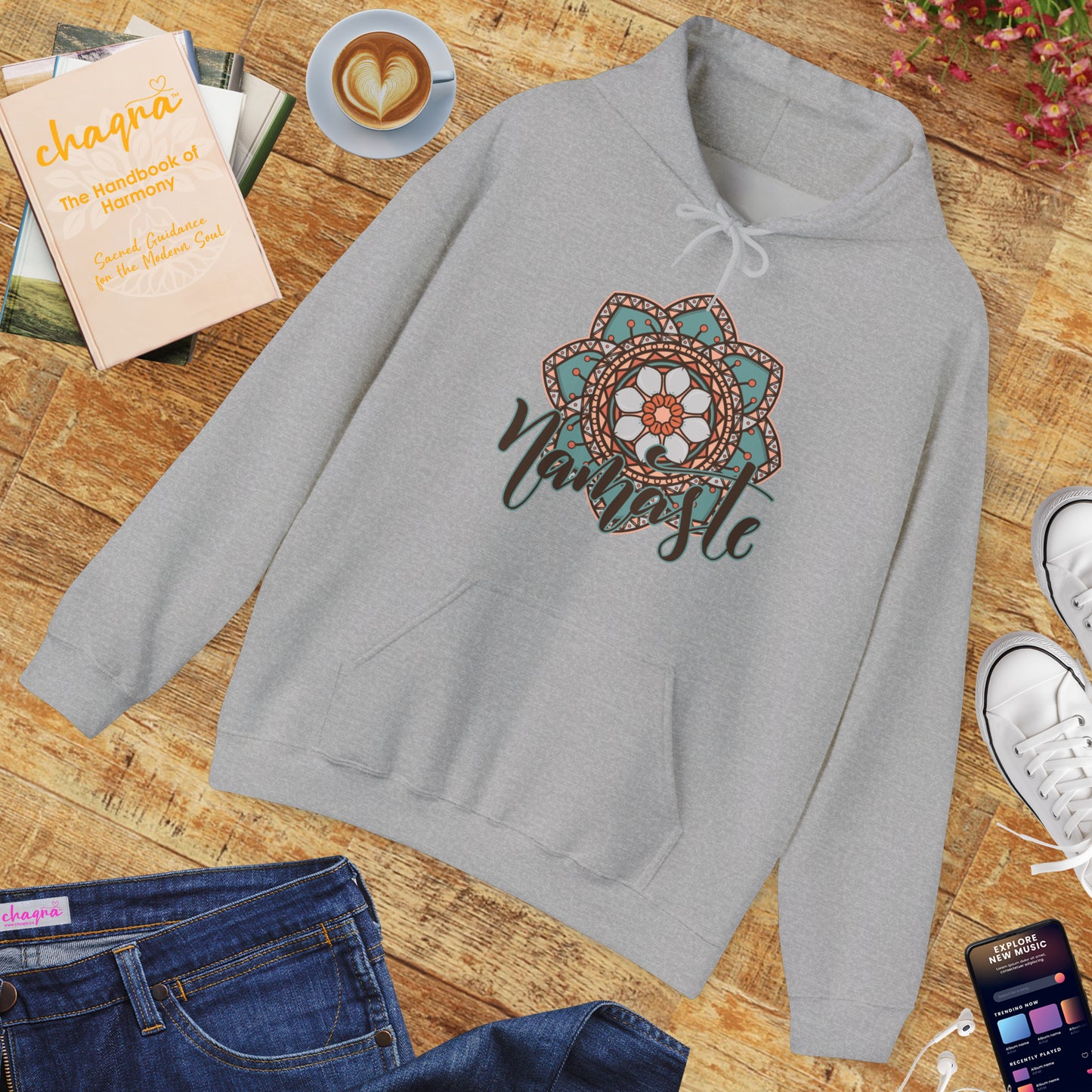 Namaste Hoodie – Wearable Calm & Inner Light🌸🕊️