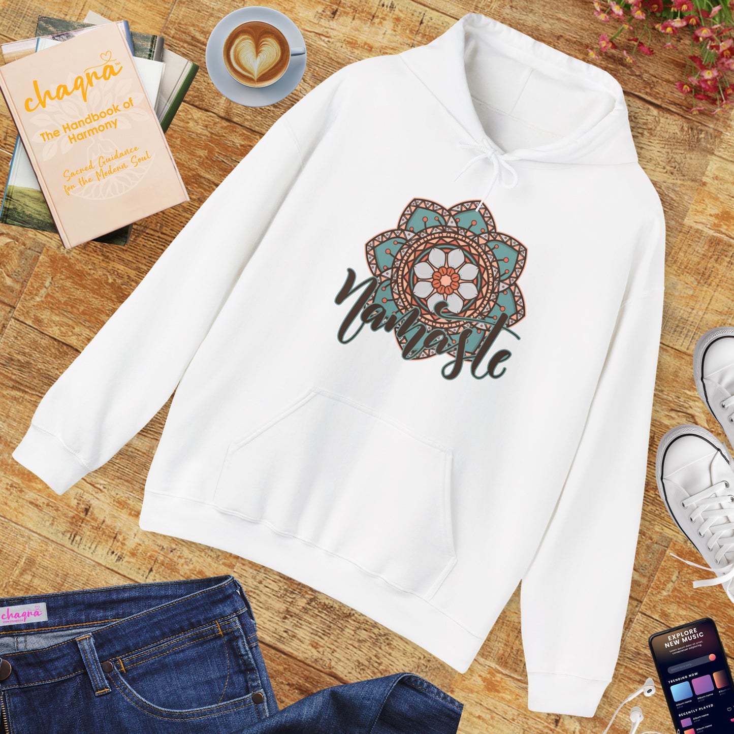 Namaste Hoodie – Wearable Calm & Inner Light🌸🕊️