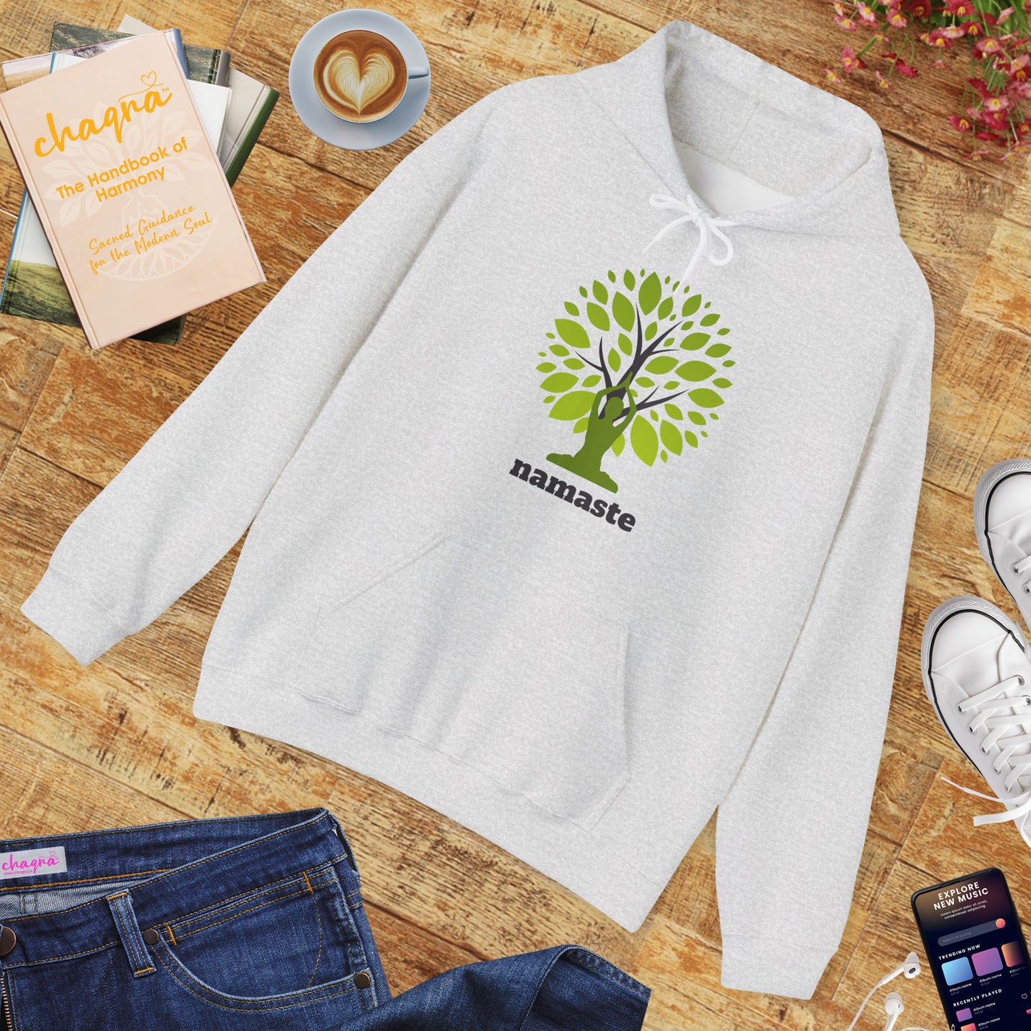 Namaste Roots Hoodie – Grounded in Spirit, Rooted in Earth🌳🙏✨