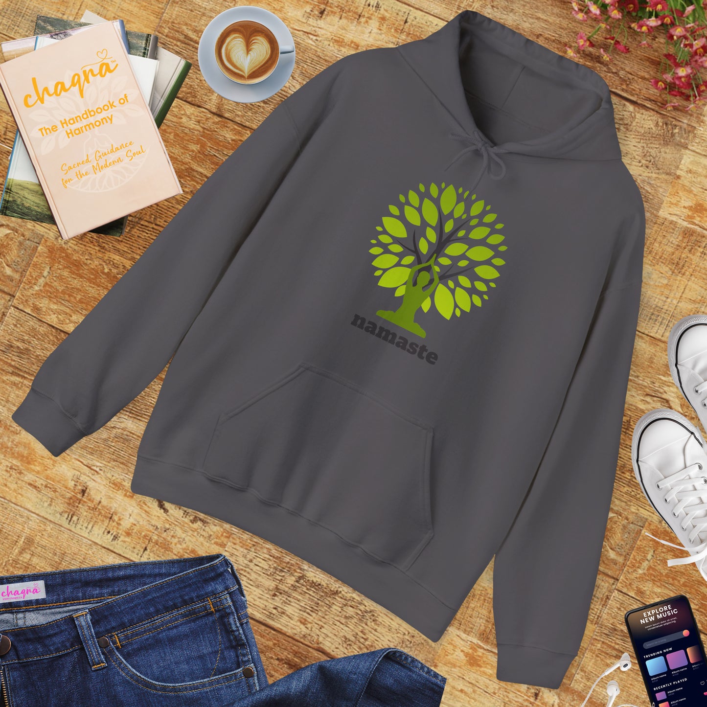 Namaste Roots Hoodie – Grounded in Spirit, Rooted in Earth🌳🙏✨