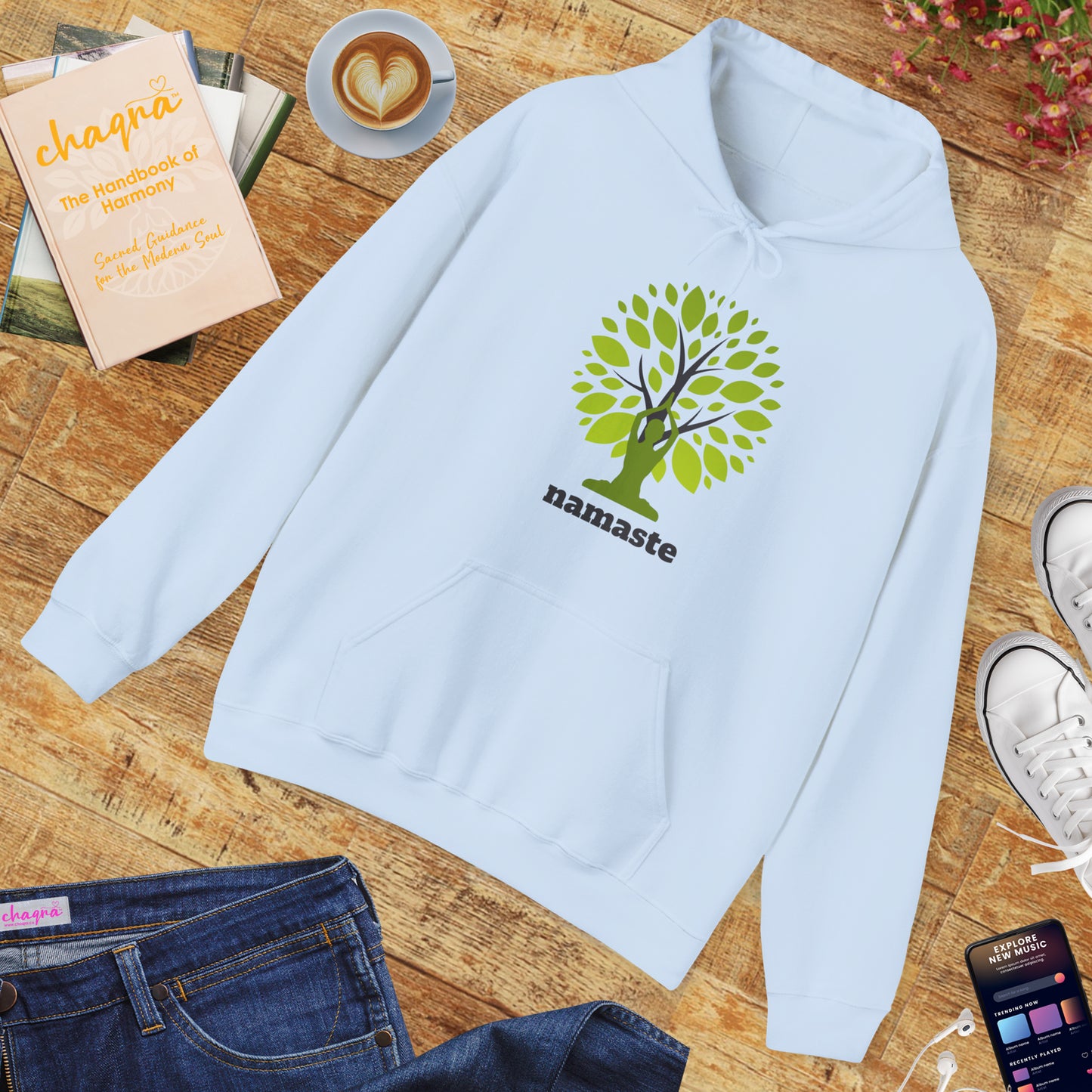 Namaste Roots Hoodie – Grounded in Spirit, Rooted in Earth🌳🙏✨