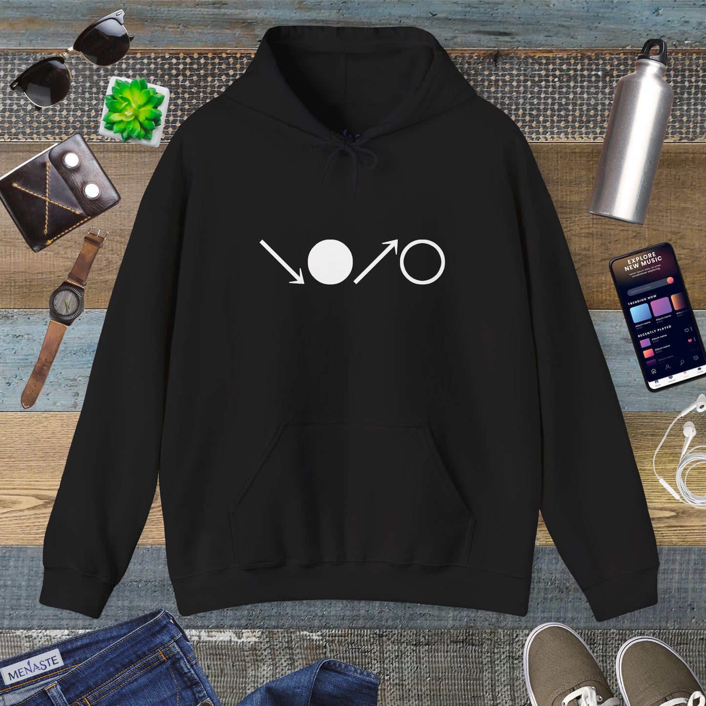 ↘•↗○ "The Breath Cycle" Hoodie by Menaste