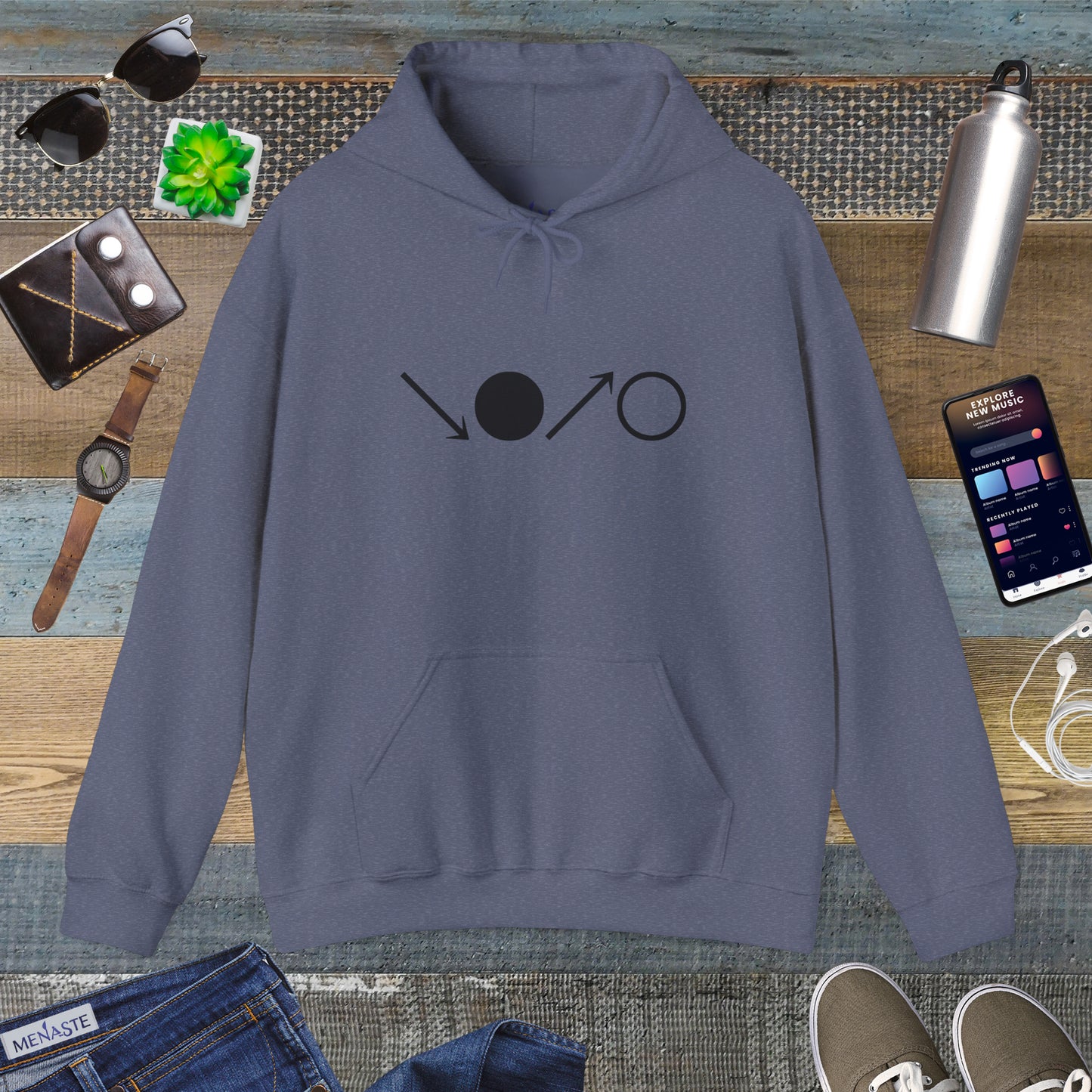 ↘•↗○ "The Breath Cycle" Hoodie by Menaste