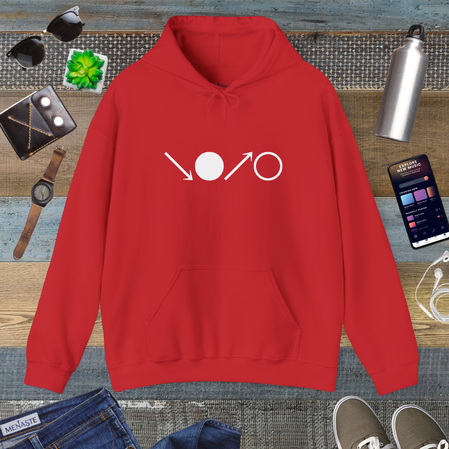 ↘•↗○ "The Breath Cycle" Hoodie by Menaste