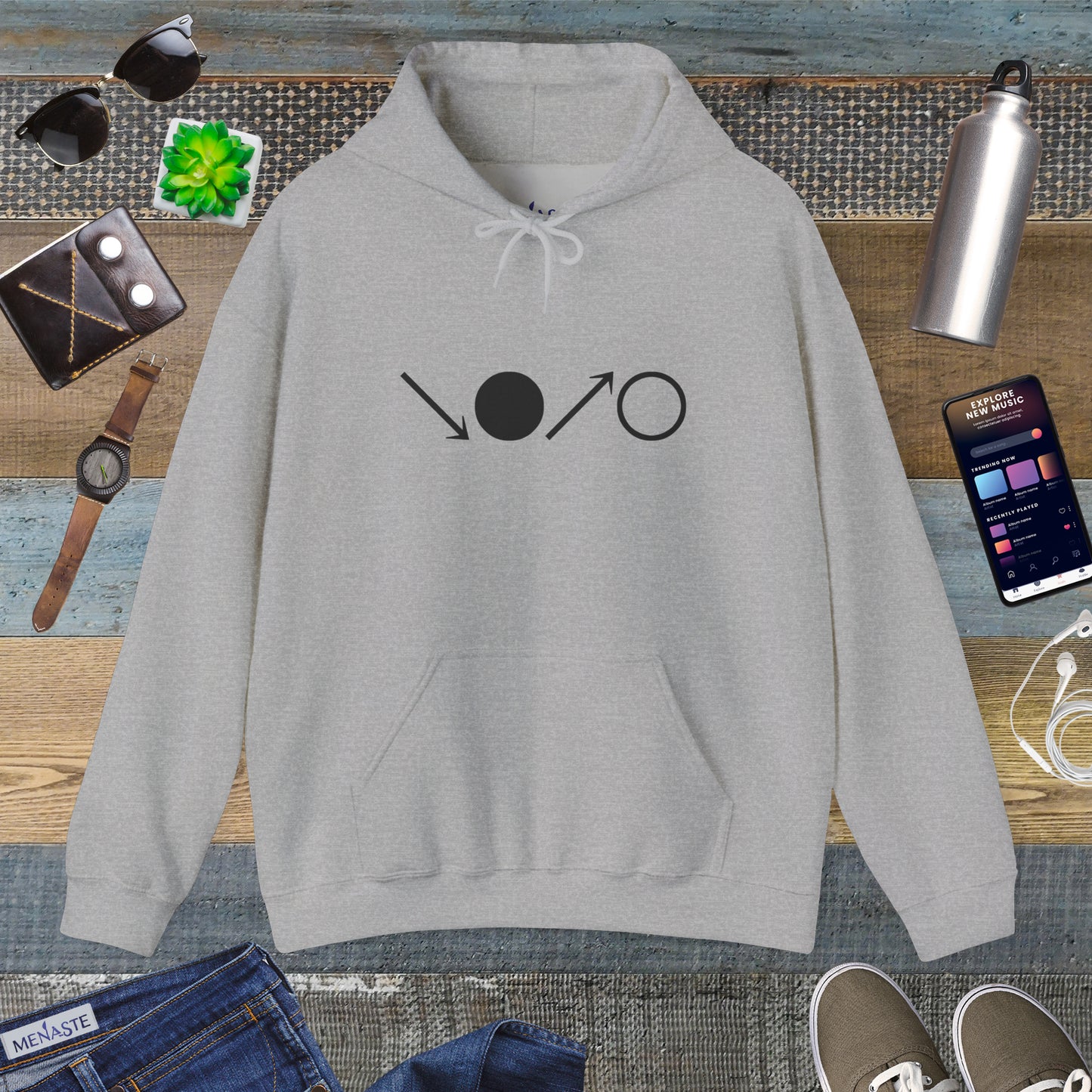 ↘•↗○ "The Breath Cycle" Hoodie by Menaste