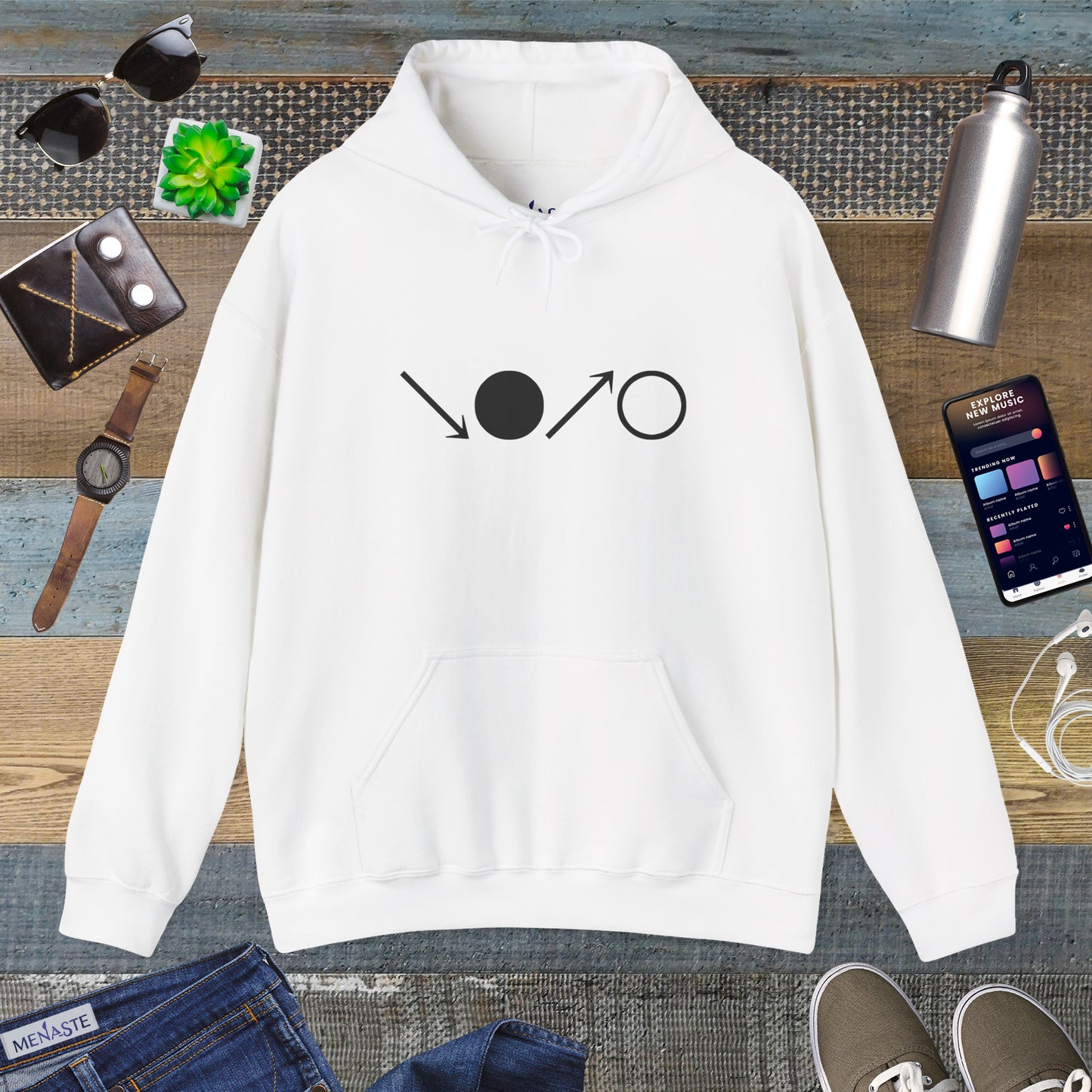 ↘•↗○ "The Breath Cycle" Hoodie by Menaste