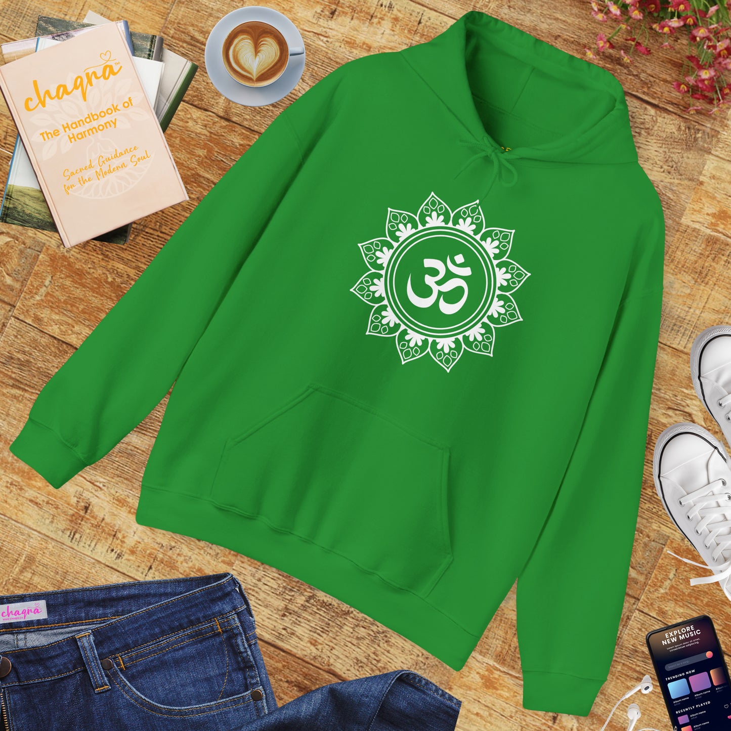 🕉️Tranquil Om Mandala Hoodie🌿✨
