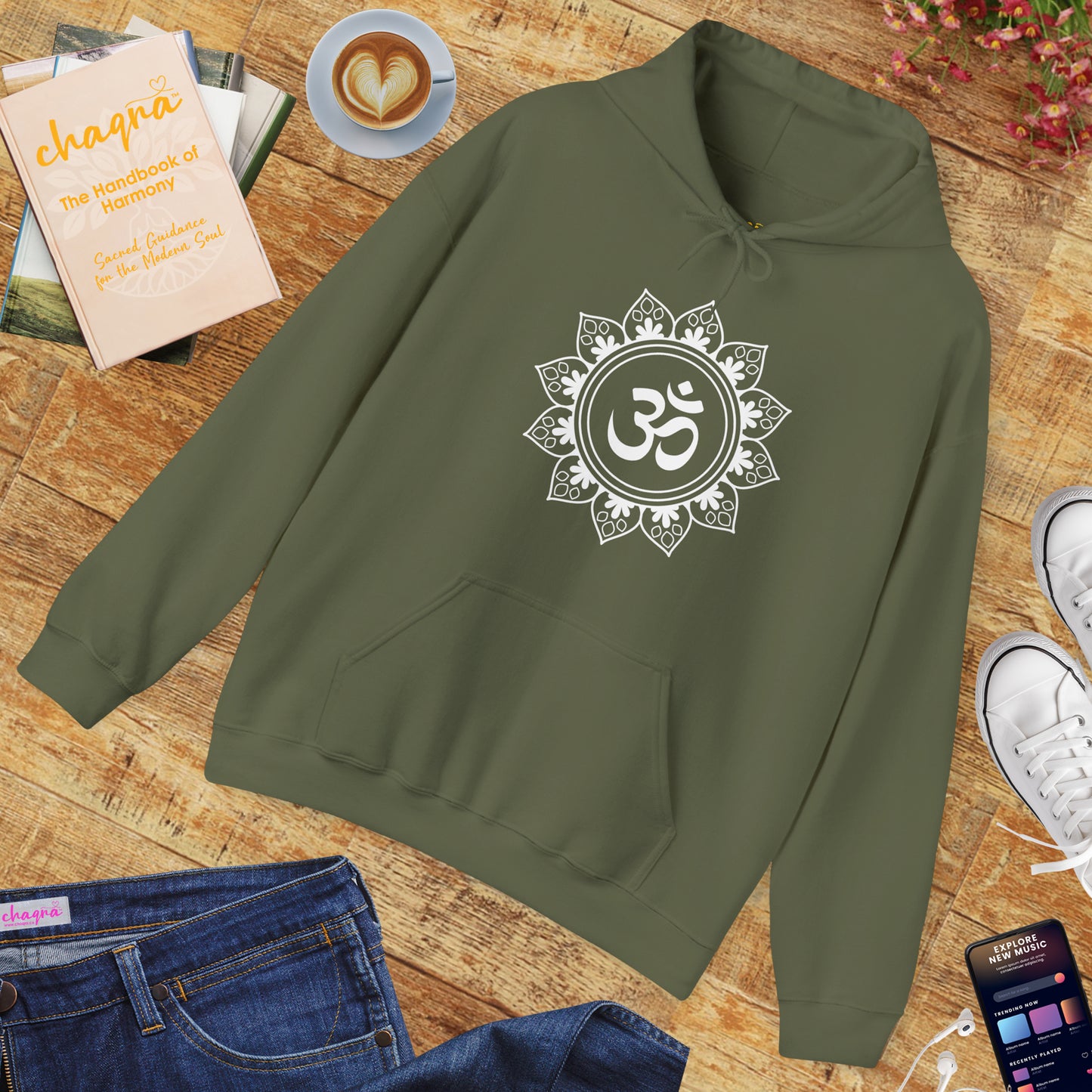 🕉️Tranquil Om Mandala Hoodie🌿✨