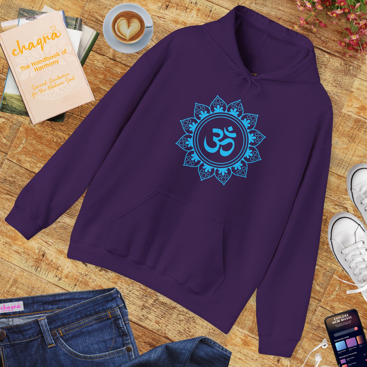 🕉️Tranquil Om Mandala Hoodie🌿✨