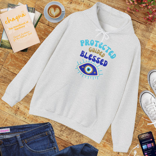 💙✨ Protected, Guided, Blessed Hoodie - Wear Your Shield of Light