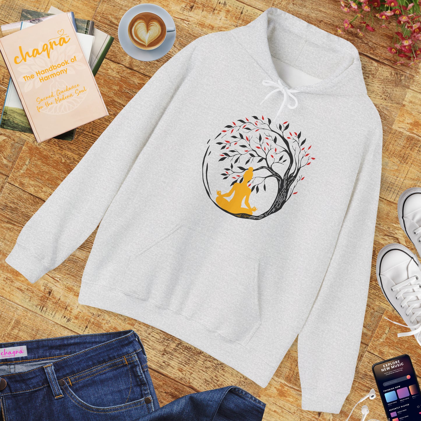🌳Sacred Roots Hoodie – Grounding, Growth & Inner Stillness🌙✨🕊️