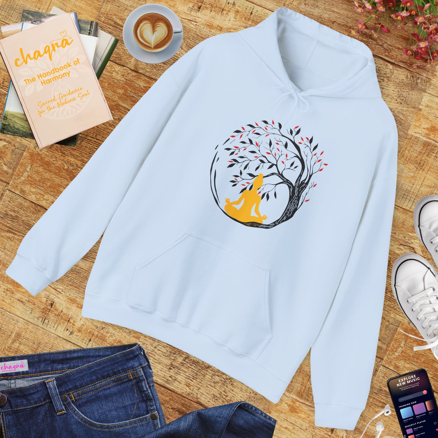🌳Sacred Roots Hoodie – Grounding, Growth & Inner Stillness🌙✨🕊️