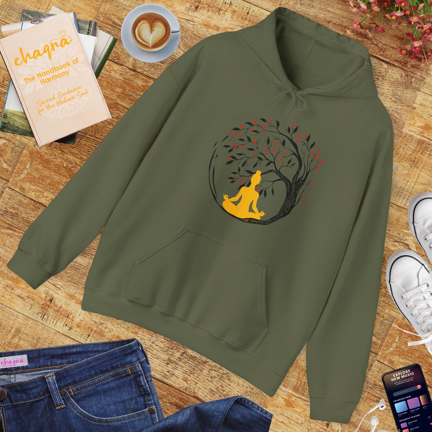 🌳Sacred Roots Hoodie – Grounding, Growth & Inner Stillness🌙✨🕊️