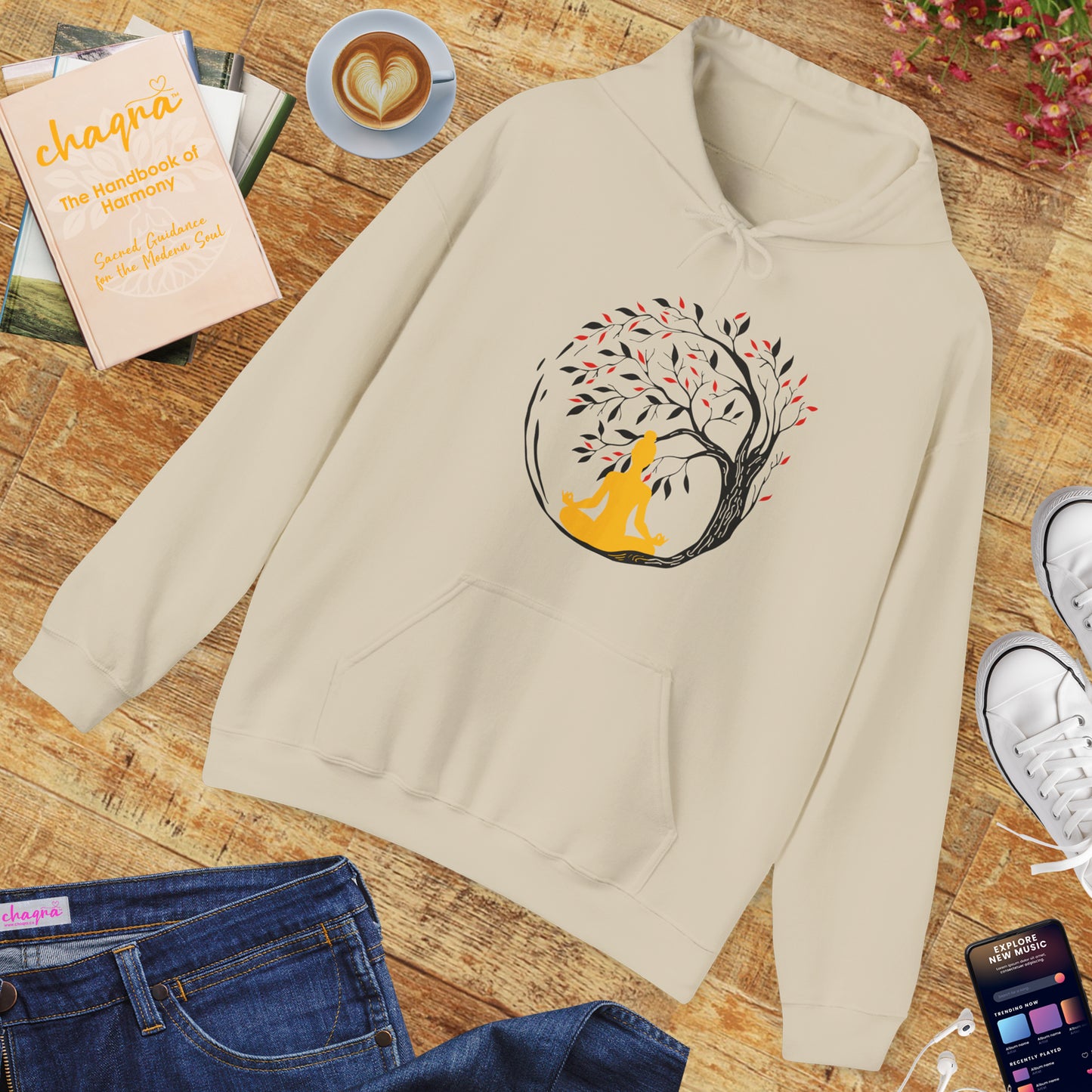 🌳Sacred Roots Hoodie – Grounding, Growth & Inner Stillness🌙✨🕊️