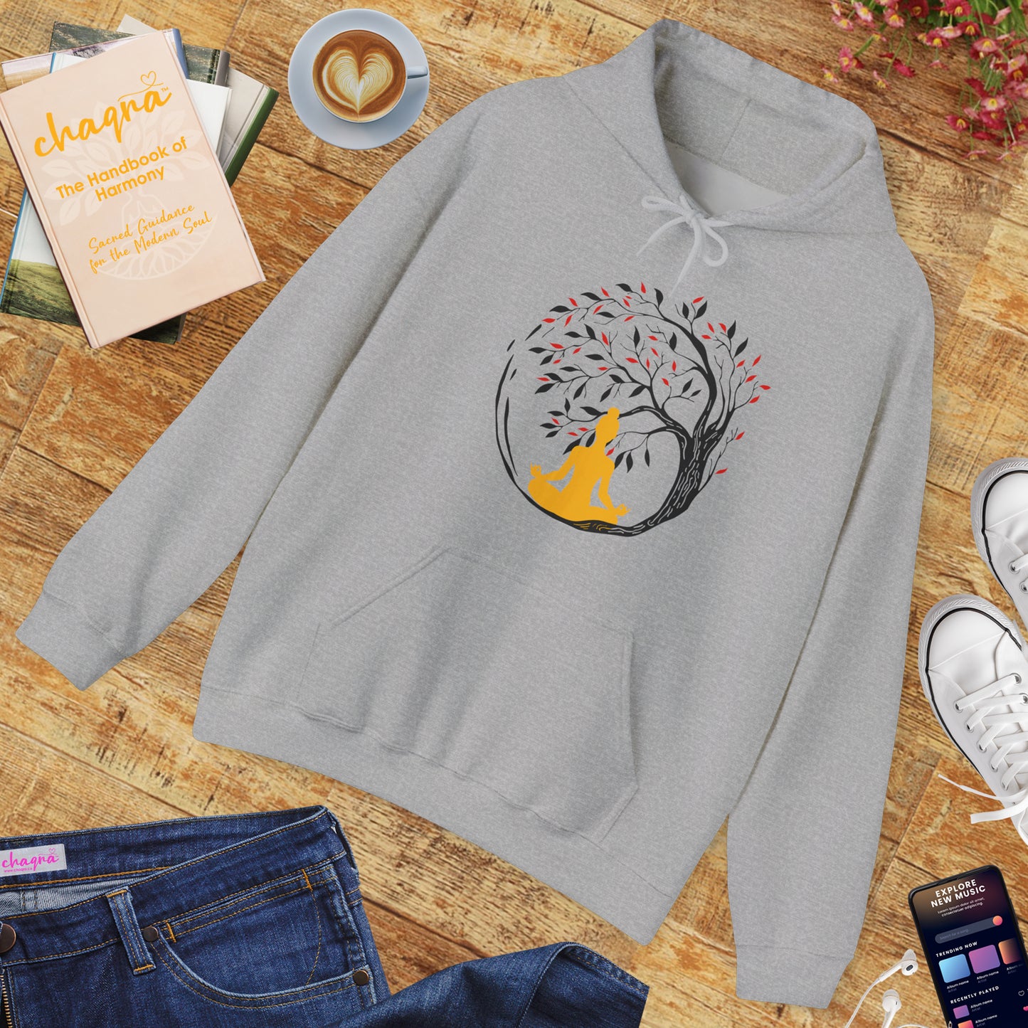 🌳Sacred Roots Hoodie – Grounding, Growth & Inner Stillness🌙✨🕊️
