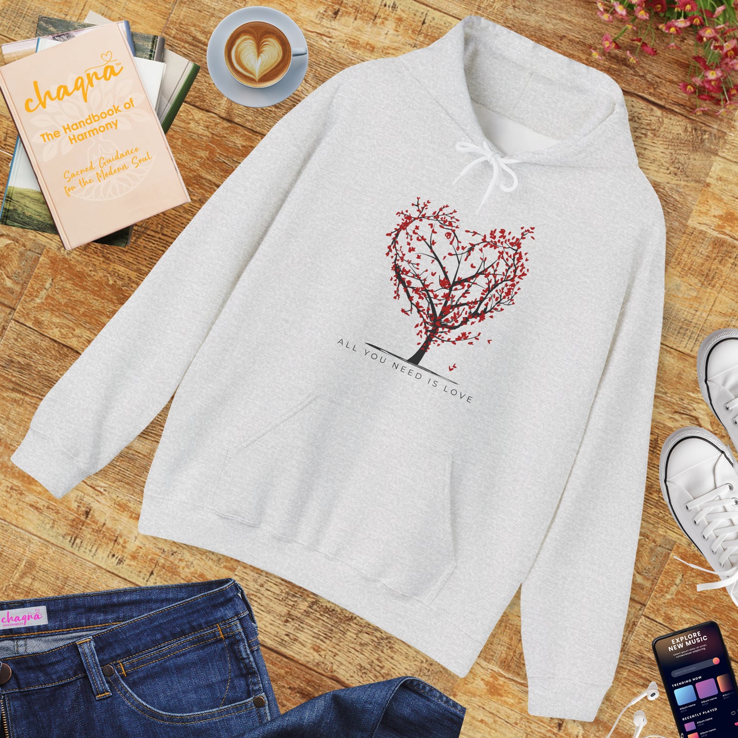 ❤️All You Need Is Love Hoodie – Heartfelt Comfort for Soulful Living🌳
