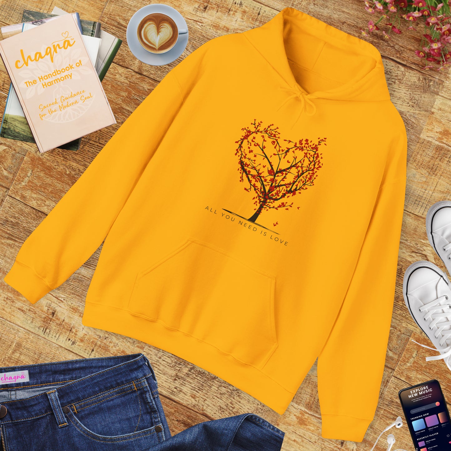 ❤️All You Need Is Love Hoodie – Heartfelt Comfort for Soulful Living🌳