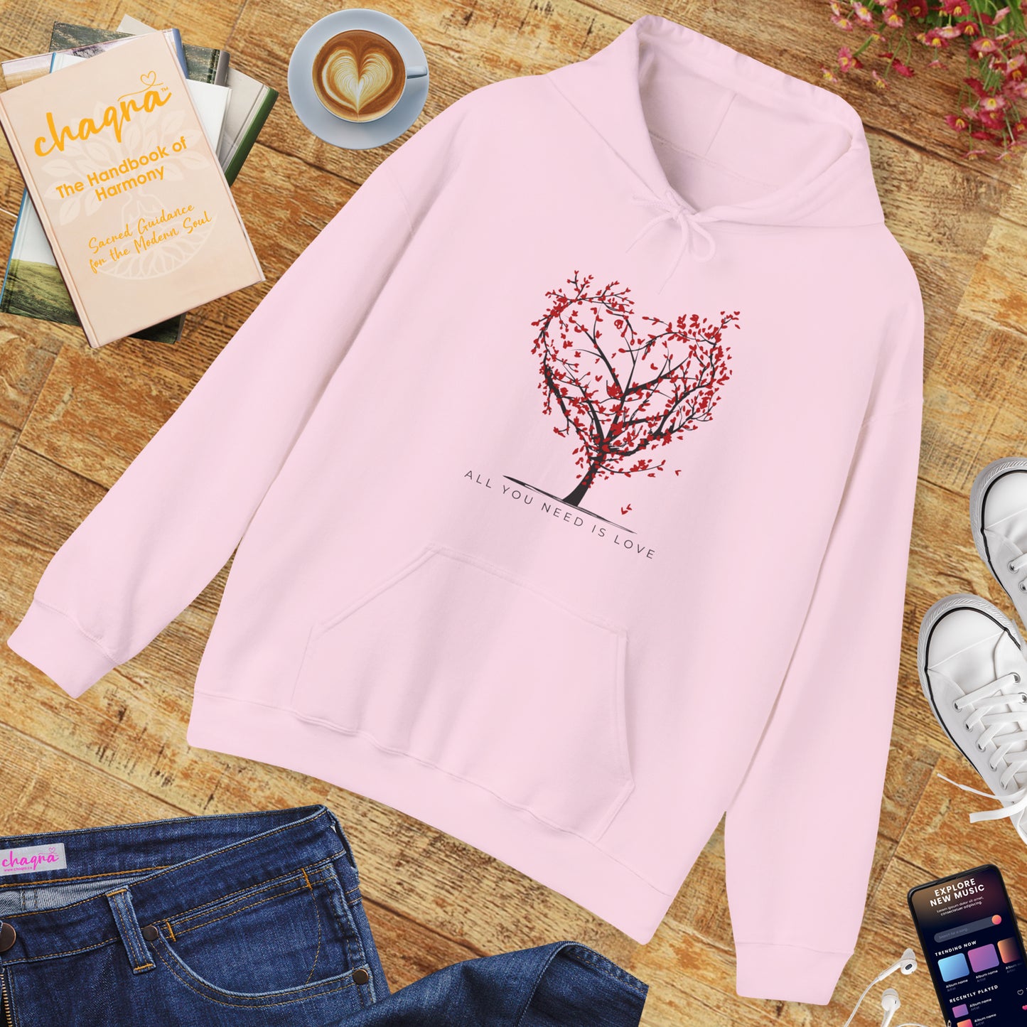 ❤️All You Need Is Love Hoodie – Heartfelt Comfort for Soulful Living🌳