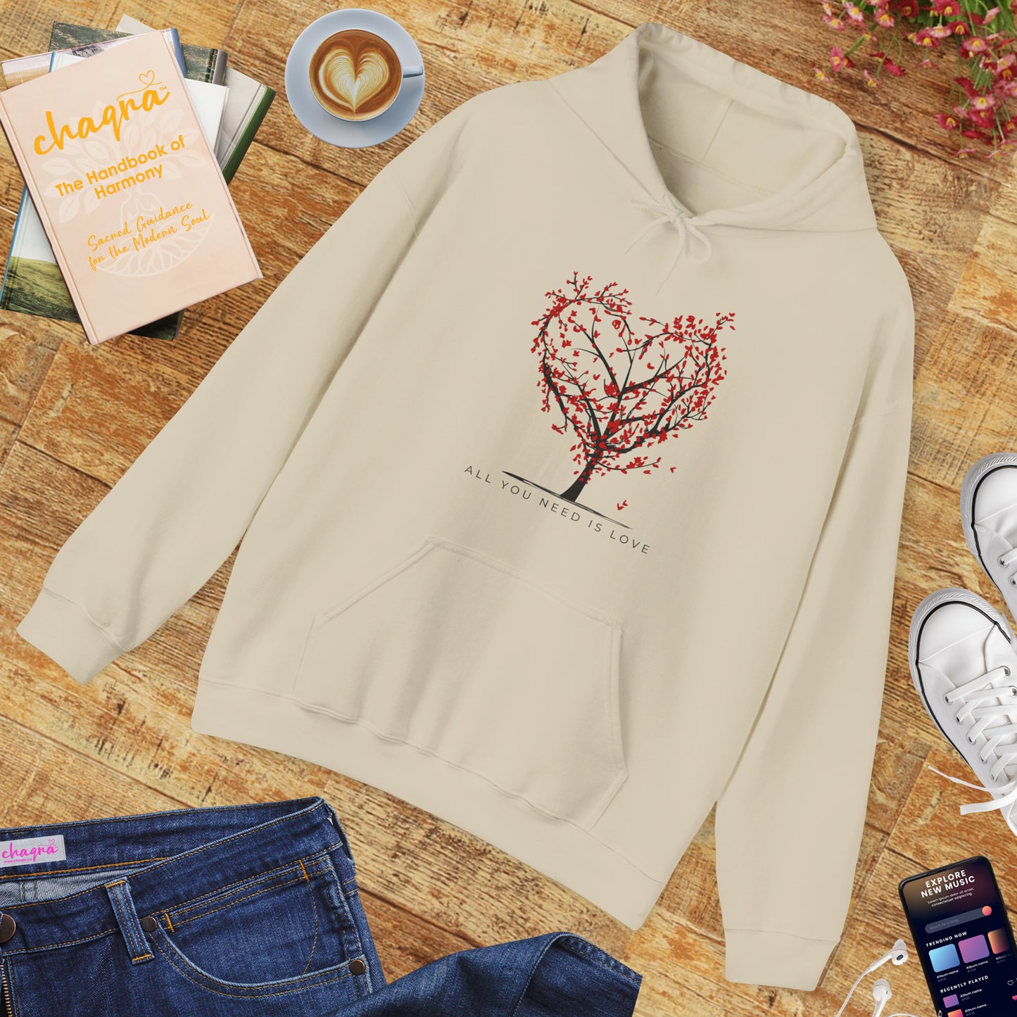 ❤️All You Need Is Love Hoodie – Heartfelt Comfort for Soulful Living🌳